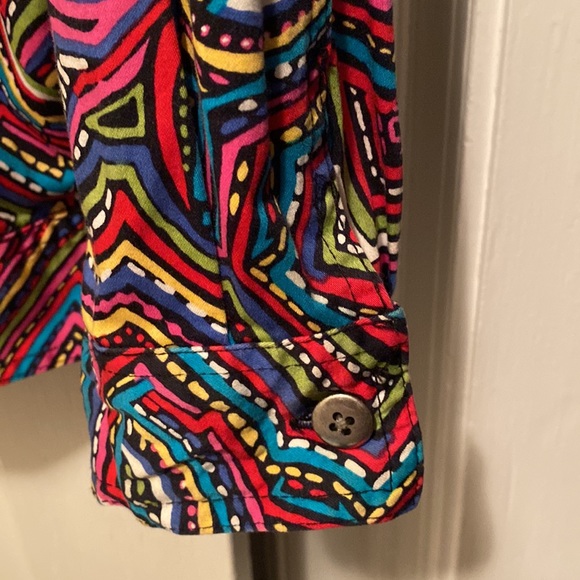 Chico’s Multicolored Utility Jacket - Size 3 - Picture 5 of 9